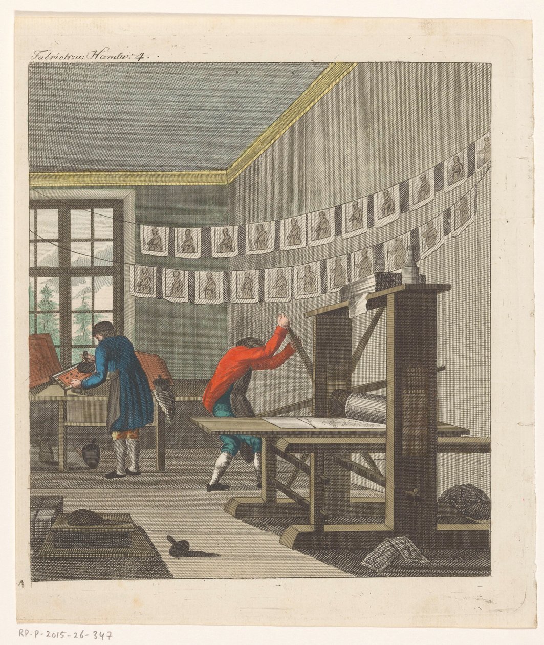 Innenansicht einer Druckerei, ca. 1750-1850 von Anonymous Anonymous