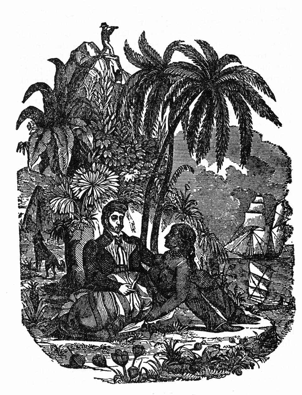 Das Leben der Piraten auf der Insel Madagaskar. Gravur aus „The pirate own book“ 1837 von Anonymous Anonymous