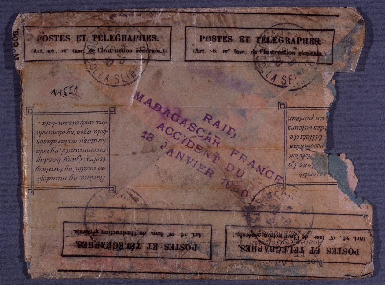 Letzter Brief vom Madagaskar-Frankreich-Raid (Unfall vom 18. Januar 1930) von Anonymous Anonymous