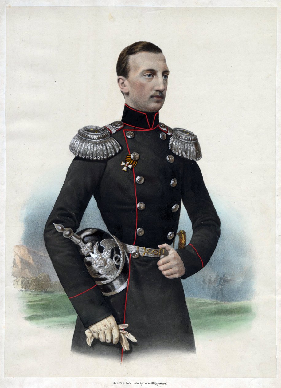 Der Großherzog - Nikolai Michailowitsch von Russland (Haus Romanow) Porträt von Großherzog Nikolai Nikolajewitsch von Russland (1831-1891) - Anonym - 1860 - Farblithographie - 52,6x35,5 - Private Sammlung von Anonymous Anonymous