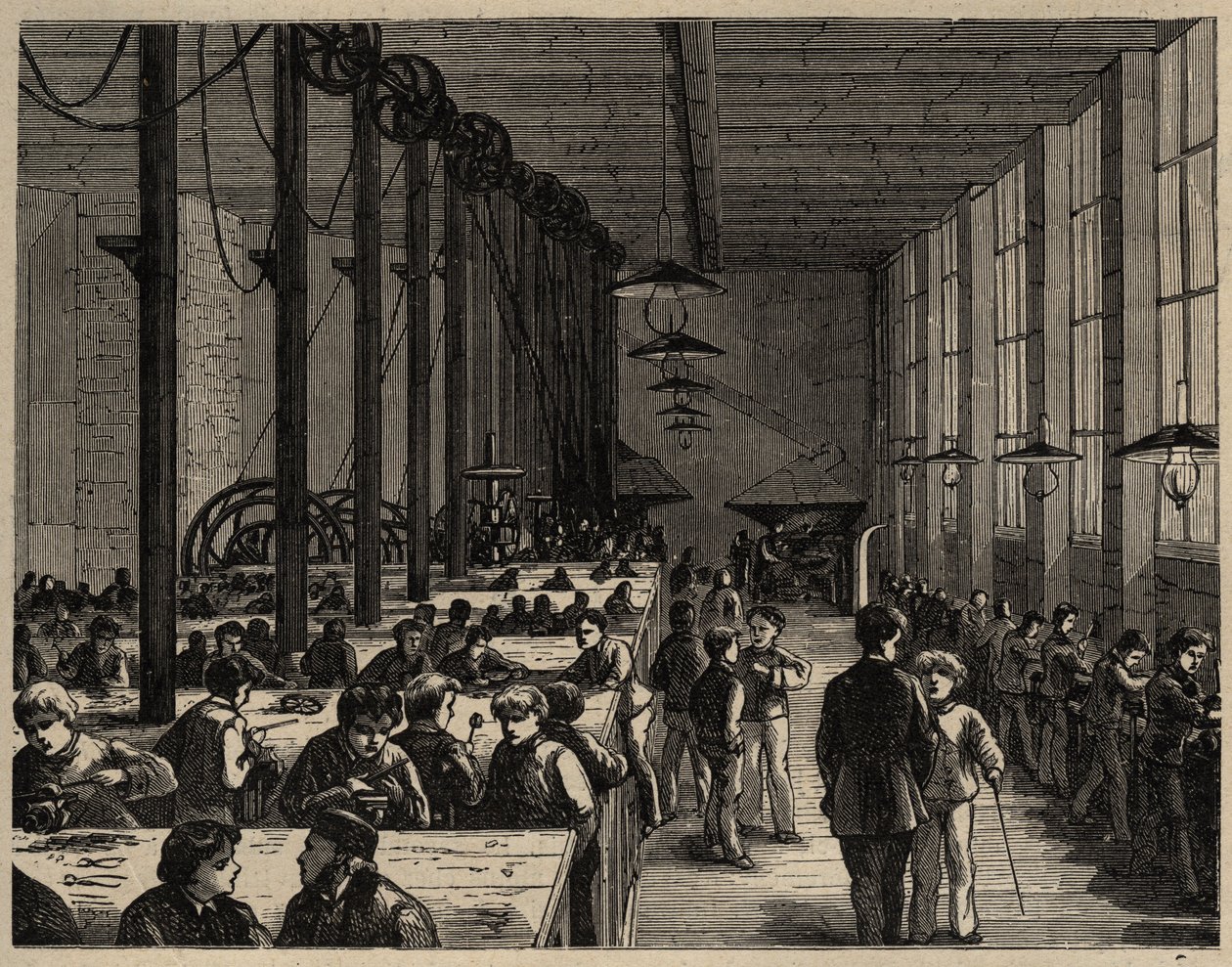 Paris, Ecole Municipale Professionelle Diderot - Gravur 1890 von Anonymous Anonymous