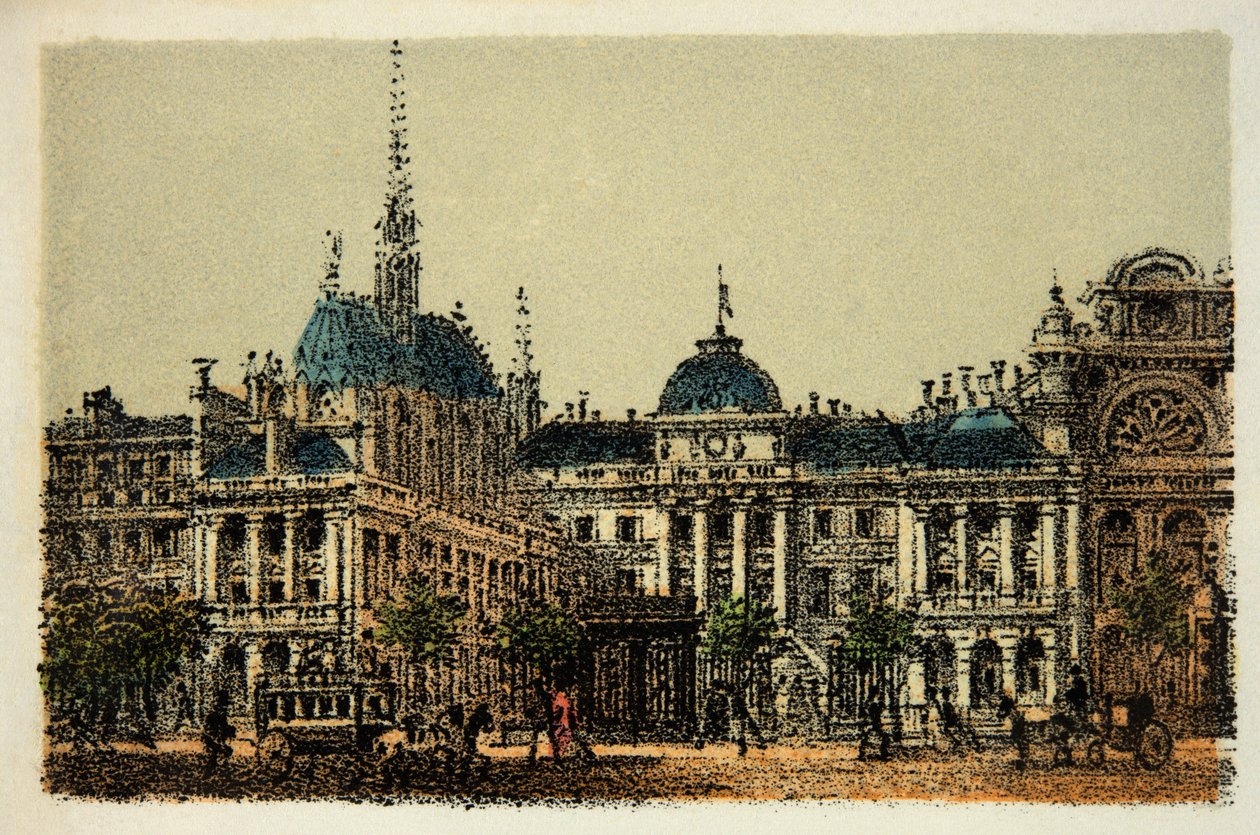 Paris 1874: Der Justizpalast und die Sainte Chapelle, private Sammlung von Anonymous Anonymous