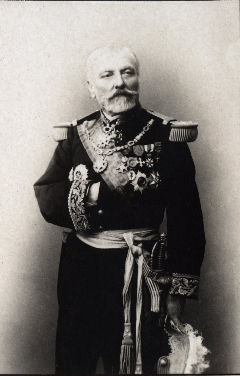 Porträt von Hyacinthe Laurent Theophile Aube (Admiral Aube) (1826-1890), französischer Admiral. FPL-Sammlung. von Anonymous Anonymous
