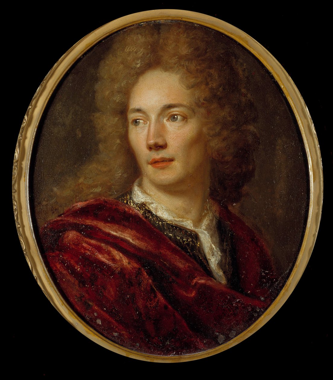 Porträt von Jean de La Bruyere (1645-1696) französischer Moralist. Gemälde auf anonymer Kupferplatte (17. Jahrhundert) von Anonymous Anonymous