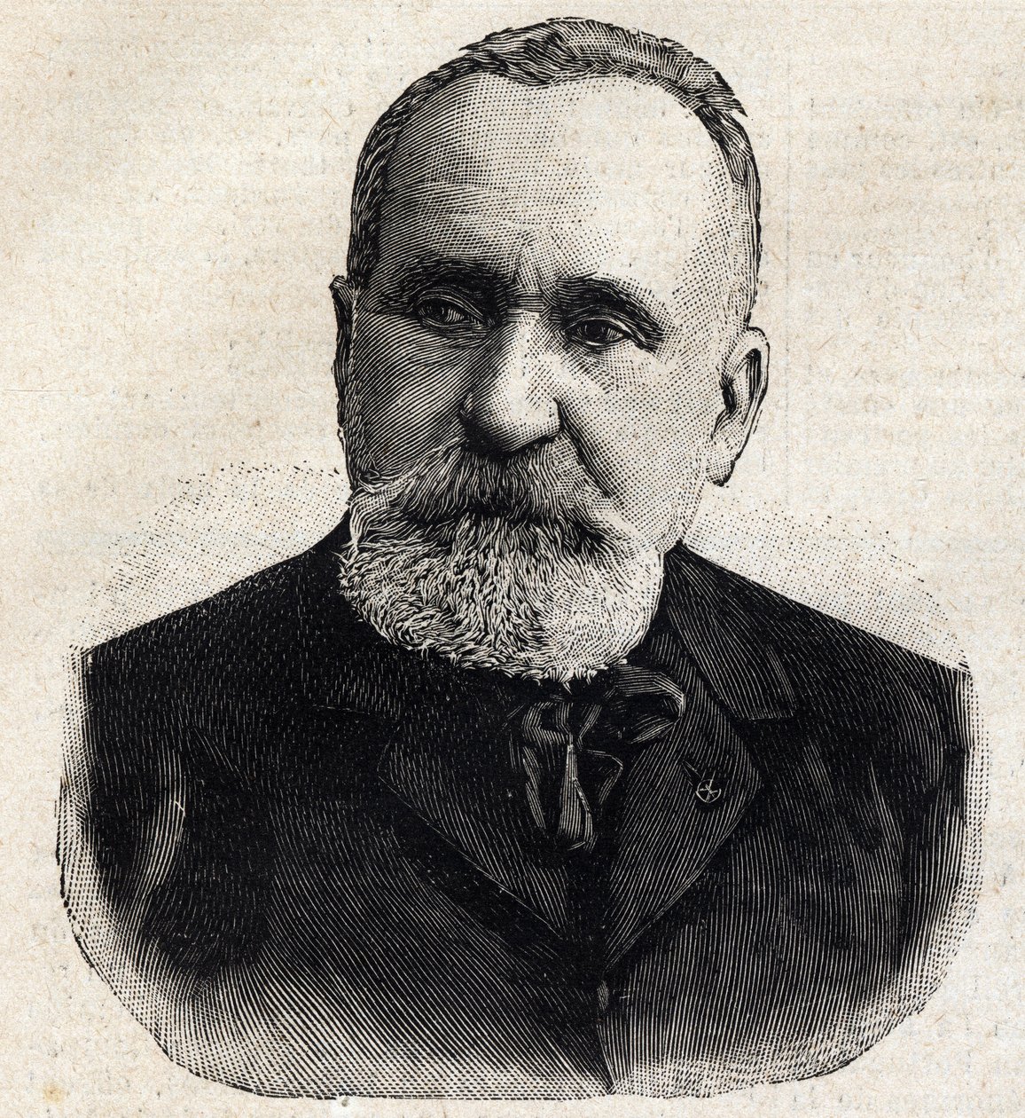 Porträt von Pierre Puvis de Chavannes (1824-1898), französischer Maler, damals Präsident der Société Nationale des Beaux-Arts. Gravur in „Le Petit Parisien“ von Anonymous Anonymous