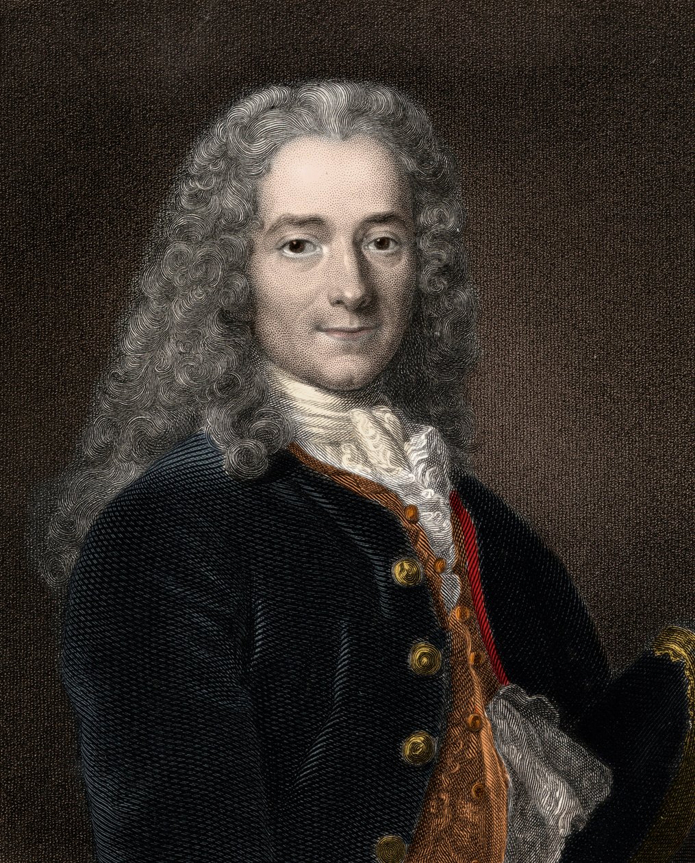 Porträt des französischen Schriftstellers und Philosophen Francois-Marie Arouet, genannt Voltaire (1694-1778) von Anonymous Anonymous