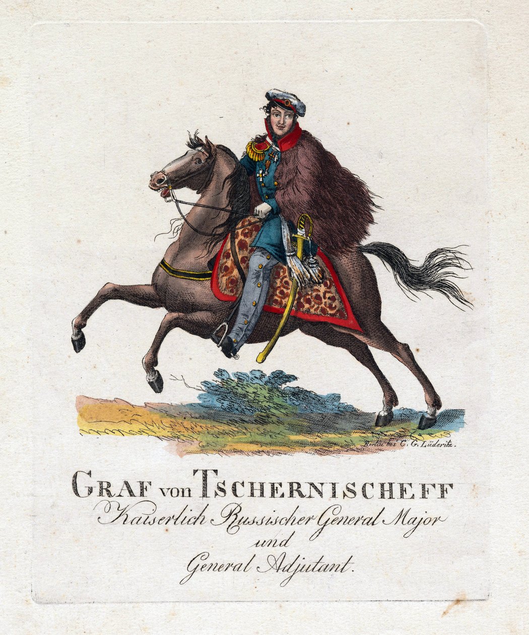 Porträt von Graf Alexander Iwanowitsch Tschernyschow (1786-1857) von Anonymous Anonymous