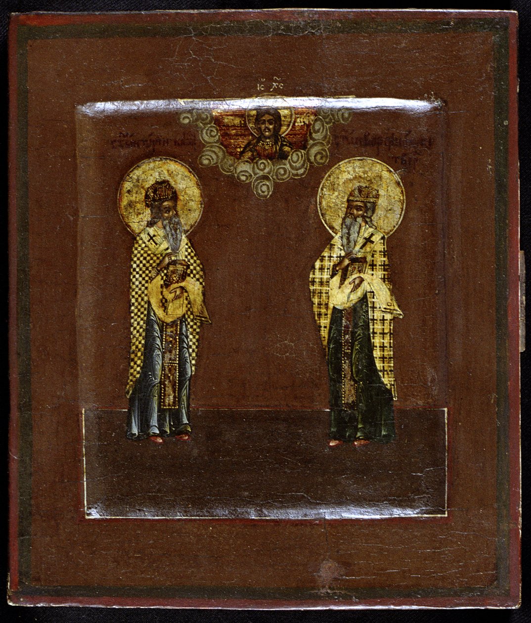 Heilige Gurias von Kasan und Varsonofius von Twer, 17. Jahrhundert von Anonymous Russian icon painter