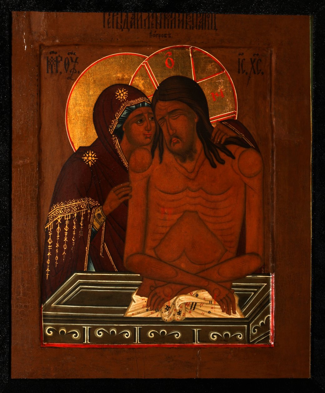 Die Beweinung Christi, Ende des 19. Jahrhunderts von Anonymous Russian icon painter