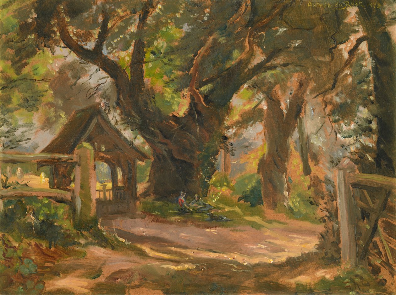 Das Lych-Tor, Wherstead Kirche (Grabstätte von Cor & Emma Visser) von Anthea Durose