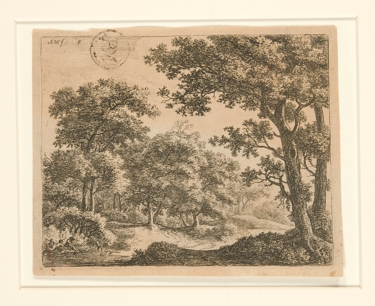 Zwei Jungen und ihr Hund am Wasser von Anthonie Waterloo