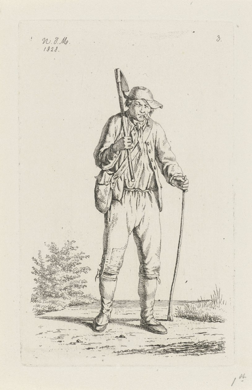 Bauer aus den Ardennen mit Hacke von Anthonie Willem Hendrik Nolthenius de Man