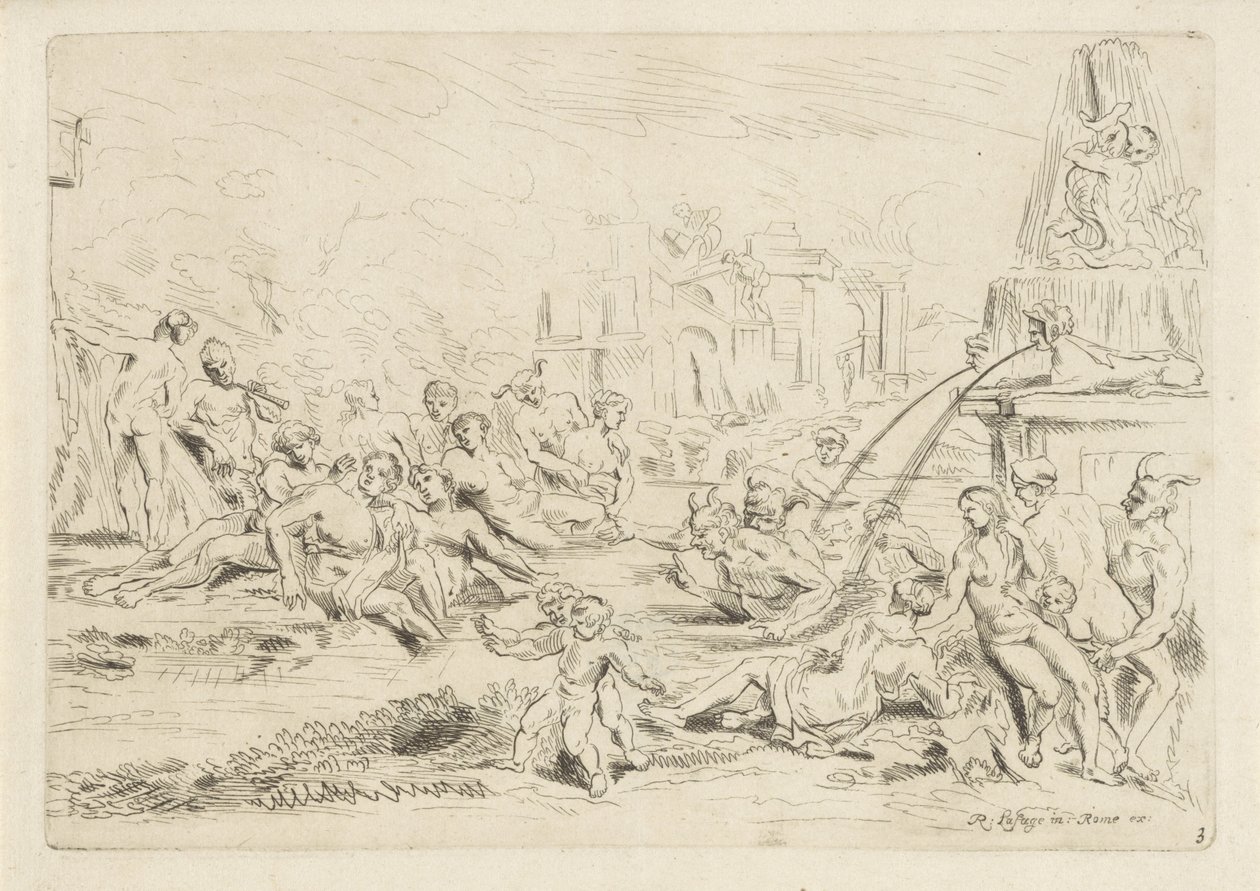 Badende Satyrn und Nymphen von Anthonie de Winter