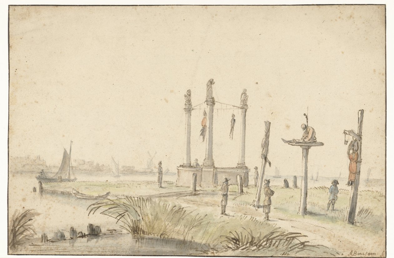 Galgenfeld am Rand von Volewijk von Anthonie van Borssom