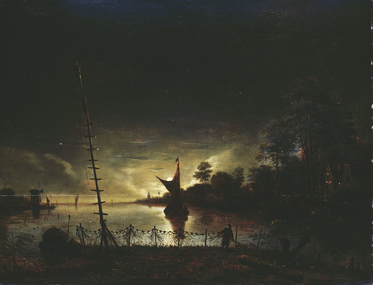 Mondscheinlandschaft von Anthonie van Borssom