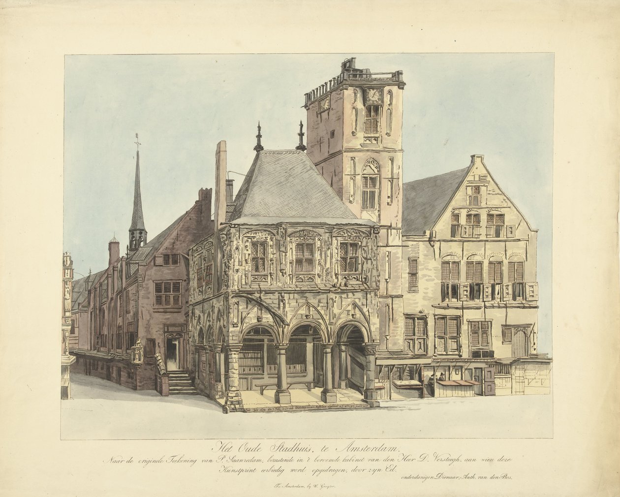 Das Alte Rathaus von Amsterdam, 1641 von Anthonie van den Bos