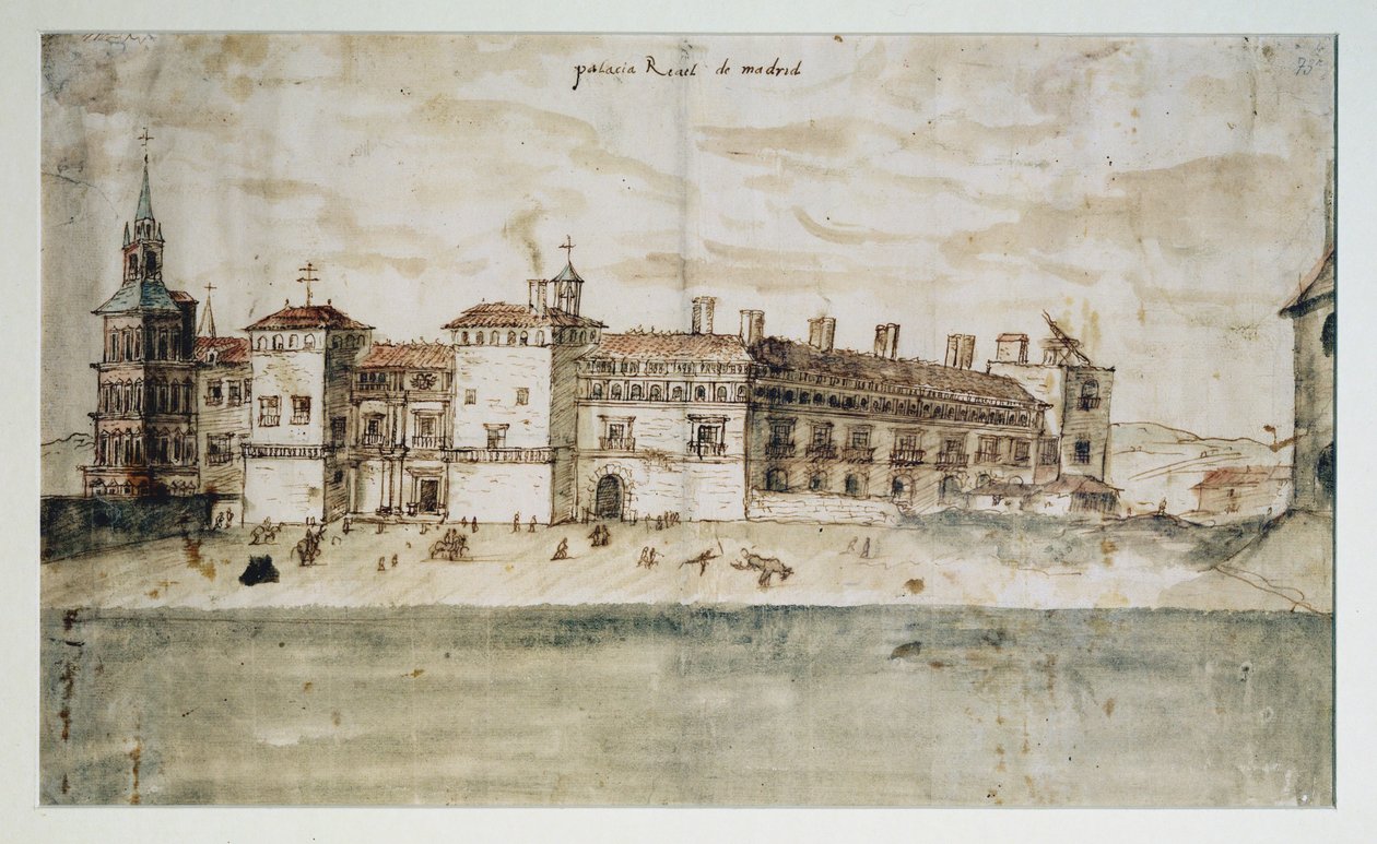 Der Alcázar von Madrid von Anthonis van den Wyngaerde