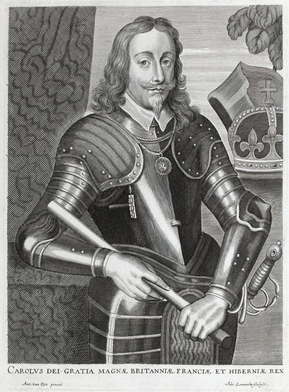 Carolus dei Gratia Magnae Britanniae, Franciae et Hiberniae (Liniengravur) von Anthony van (after) Dyck