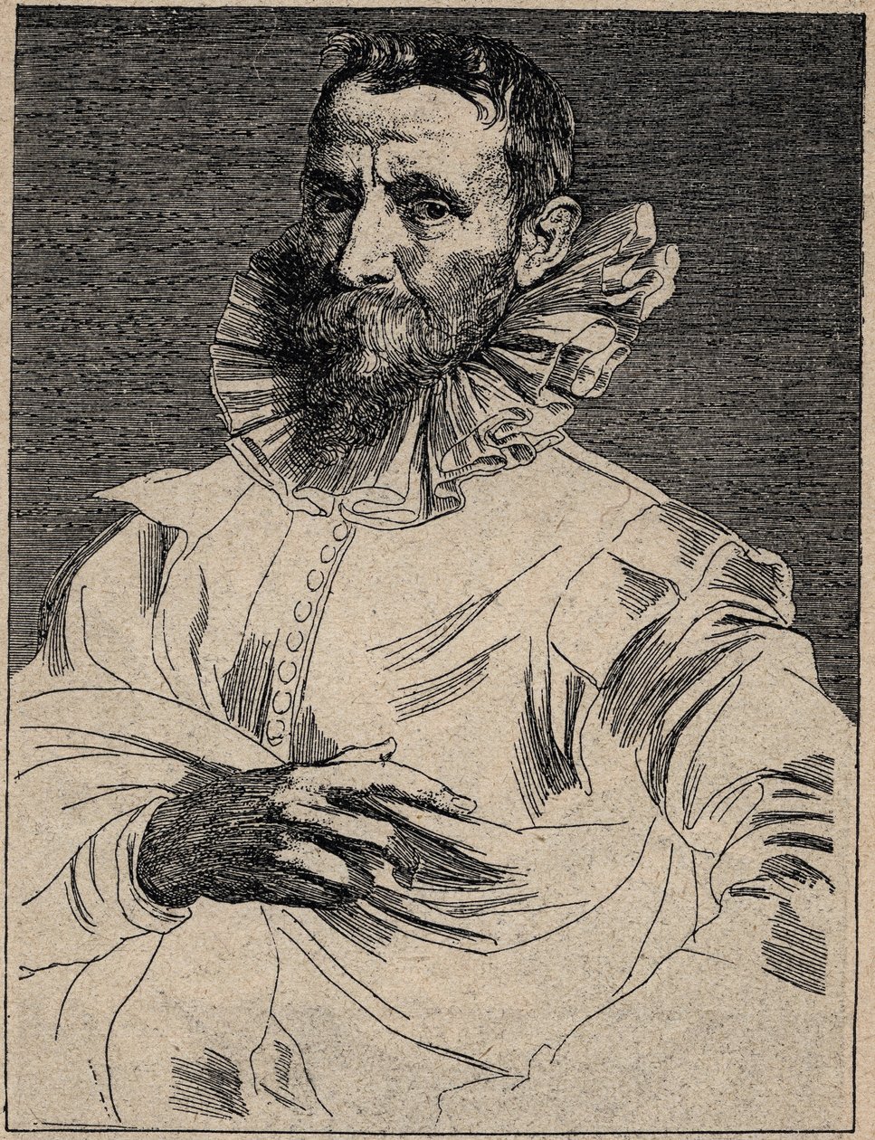 Jan Brueghel der Ältere (oder der Ain, bekannt als Brueghel de Velours) (1568-1625) - Jan Brueghel der Ältere - Gravur nach Anthony van Dyck von Anthony van (after) Dyck