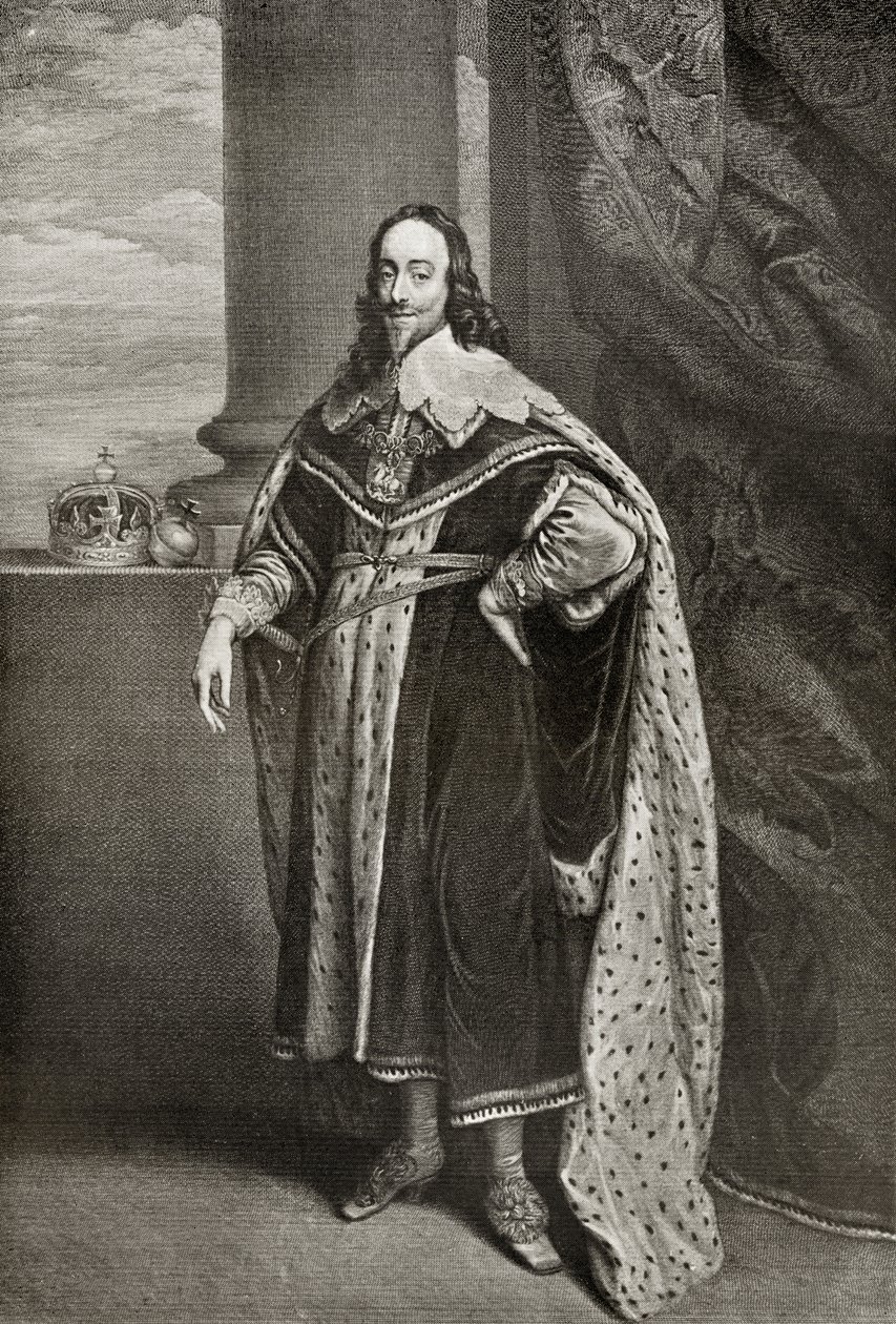 Charles I., graviert von Sir Robert Stange, aus 