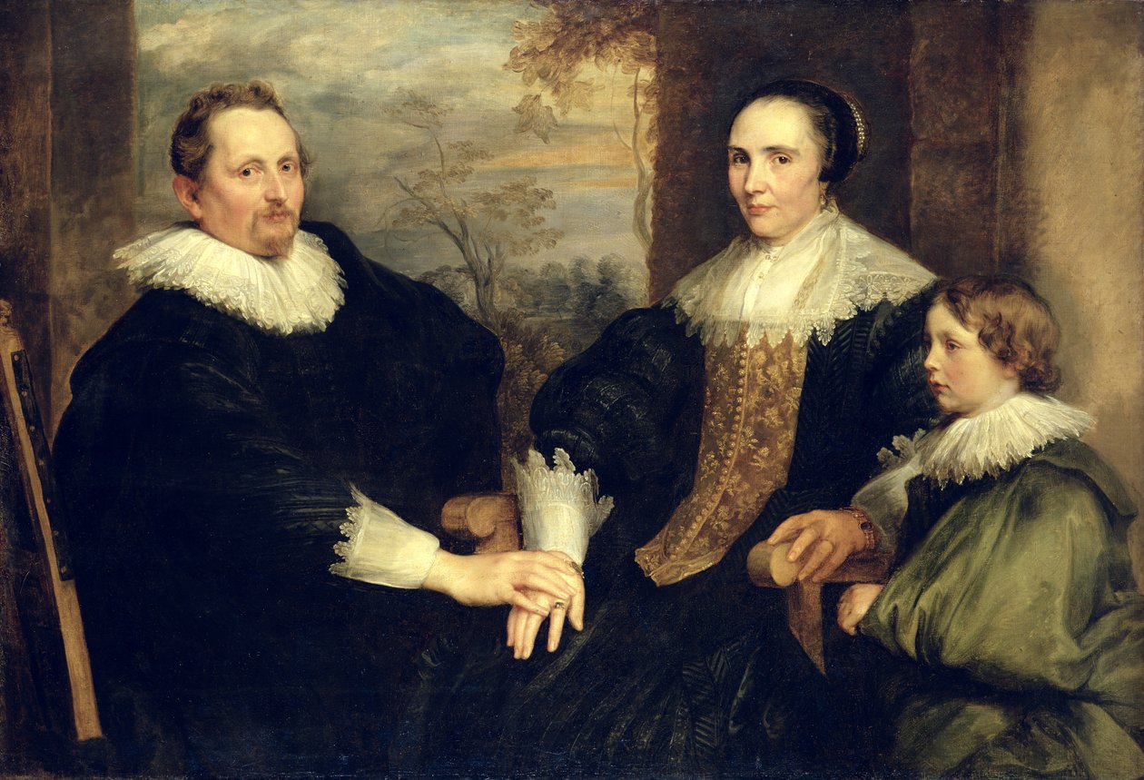 Familienporträt von Sebastian Leerse mit seiner Frau und seinem Sohn von Anthony van Dyck