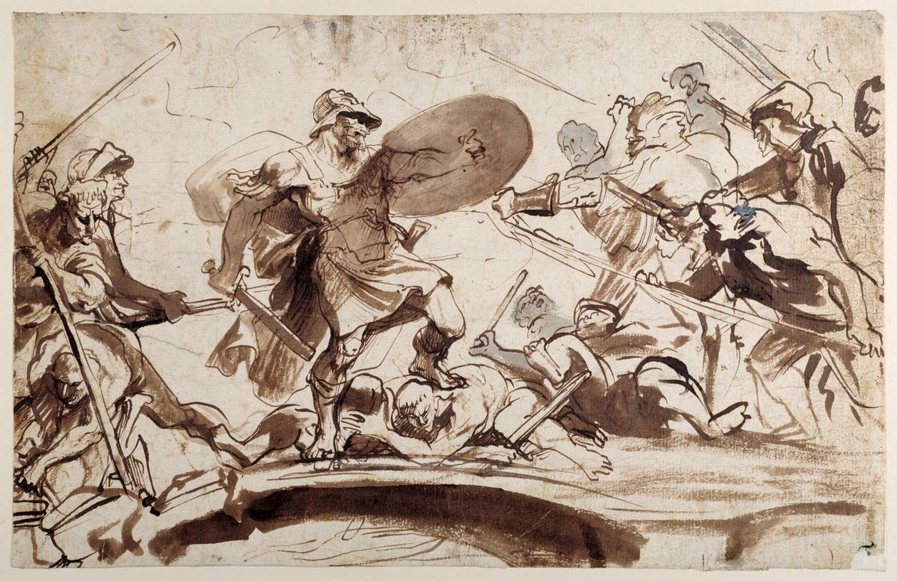 Horatius Cocles verteidigt die Tiberbrücke von Anthony van Dyck