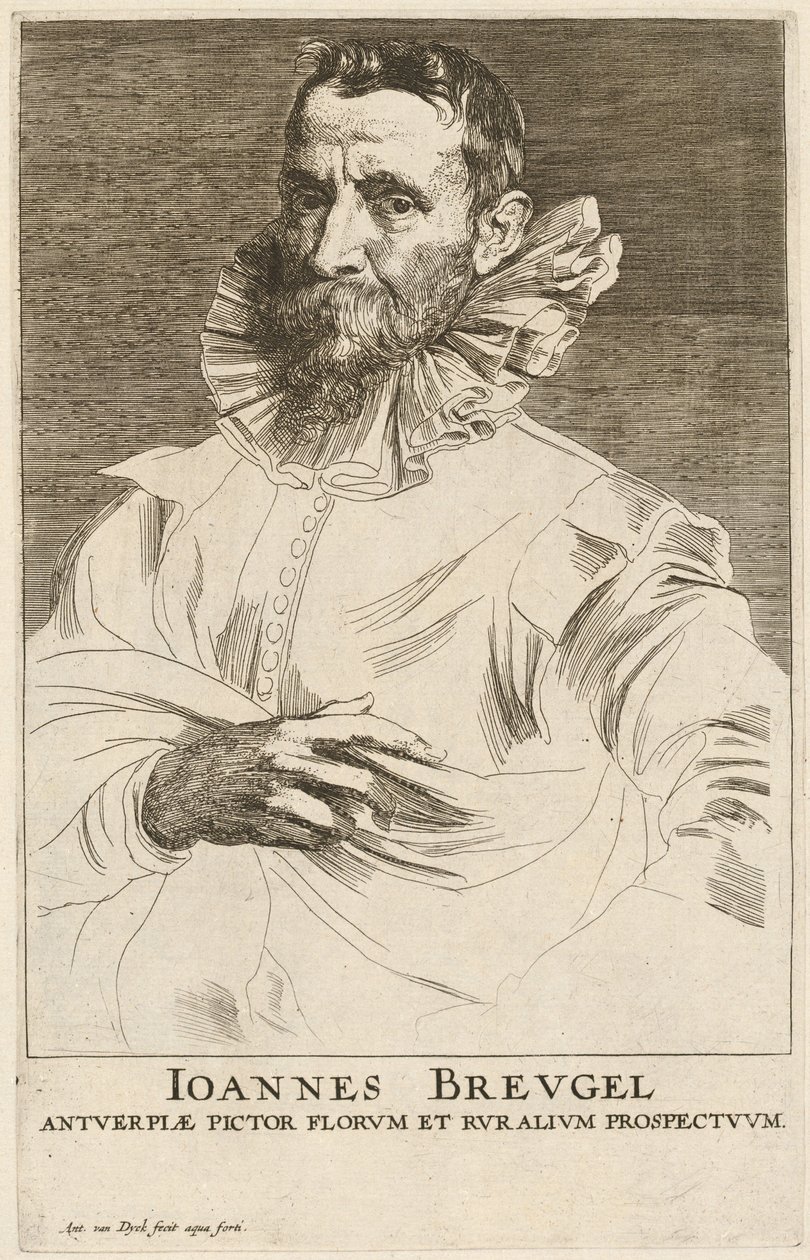 Jan Bruegel der Ältere, wahrscheinlich 1626-1641 von Anthony van Dyck