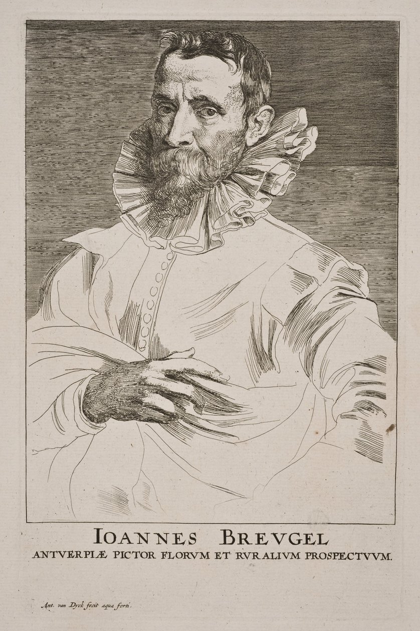 Porträt von Jan Brueghel d.Ä. von Anthony van Dyck