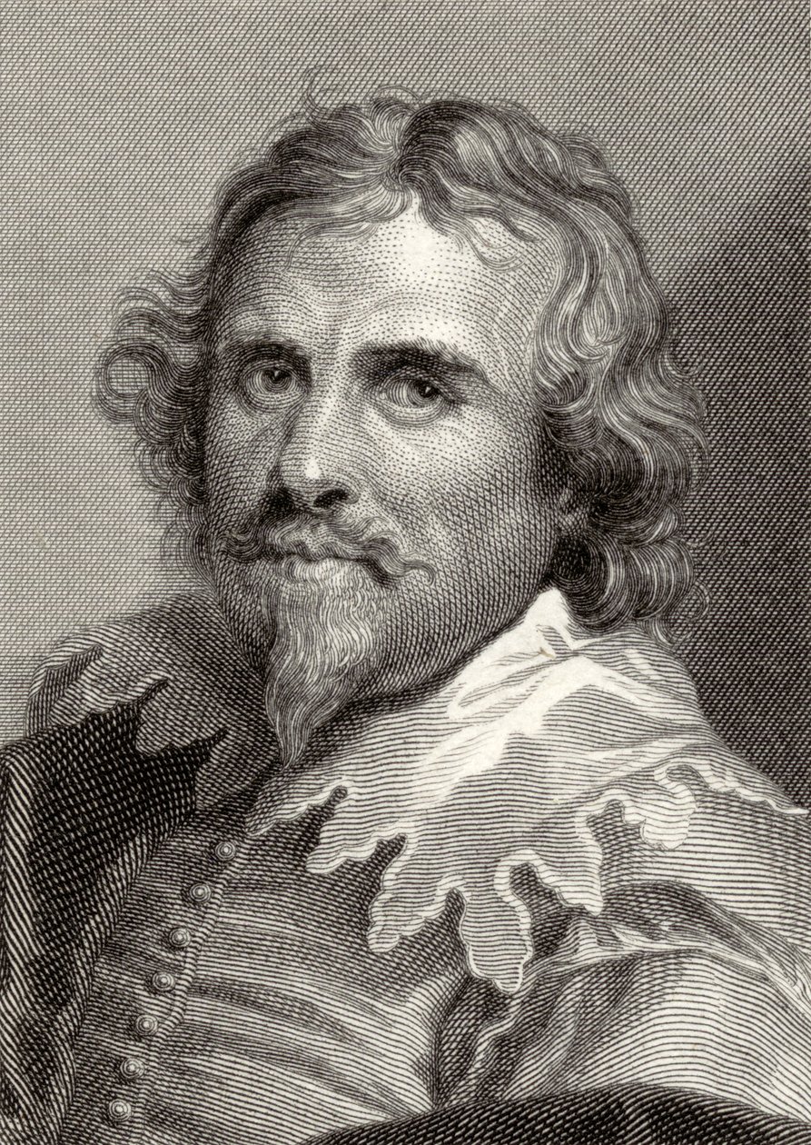 Porträt von Daniel Mytens (c.1590-1648) graviert von Edward Smith von Anthony van Dyck
