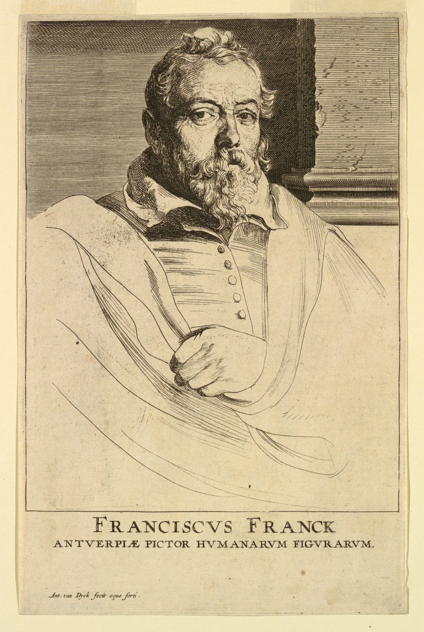 Porträt von Frans Francken, aus den Icones Principum Virorum von Anthony van Dyck