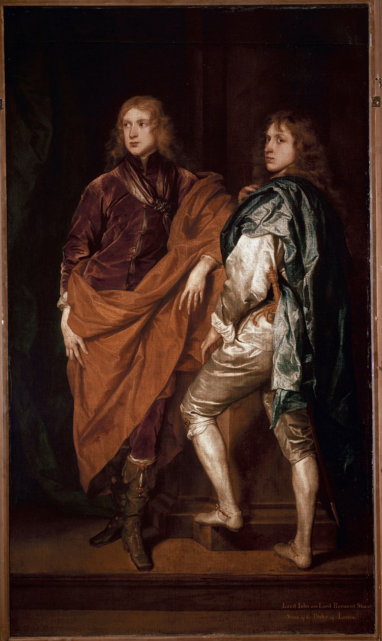 Porträt von zwei englischen Herren aus der Schule von Antonie Van Dyck von Anthony van Dyck