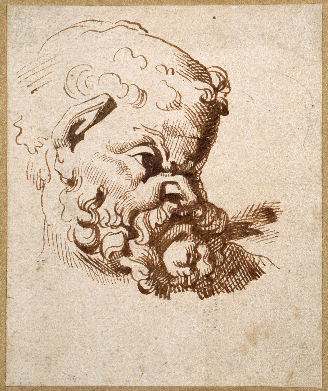 Studie eines antiken Kopfes von Silenus von Anthony van Dyck