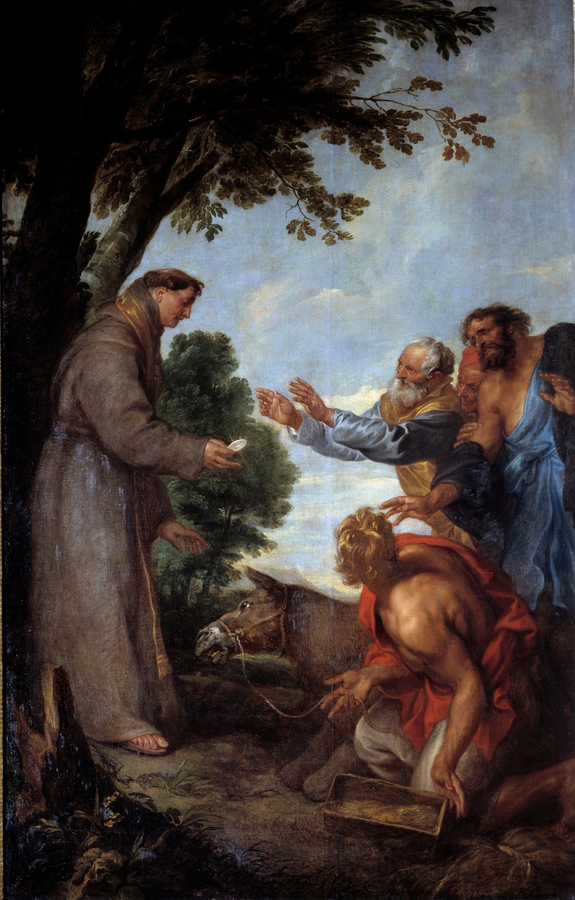Das Wunder des Maultiers (oder Wunder des Heiligen Antonius von Padua in Toulouse) von Anthony van Dyck