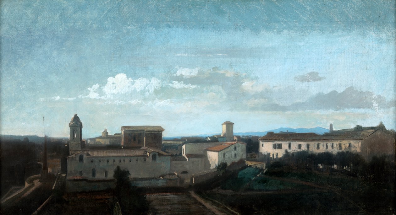 Die Kirche La Trinité des Monts, Rom, 19. Jahrhundert von Antoine Auguste Ernest Hebert