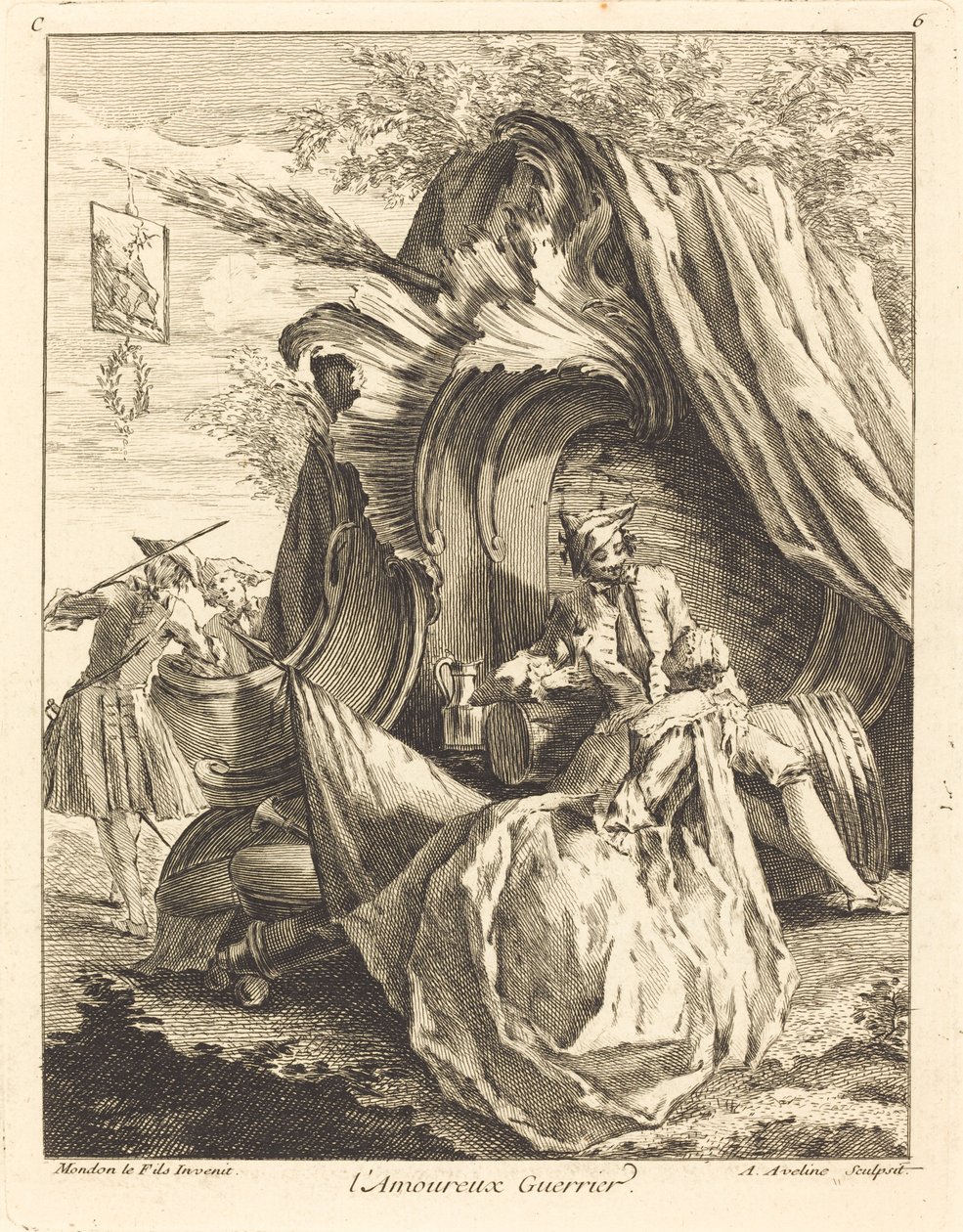 Der verliebte Krieger von Antoine Aveline after Jean Mondon