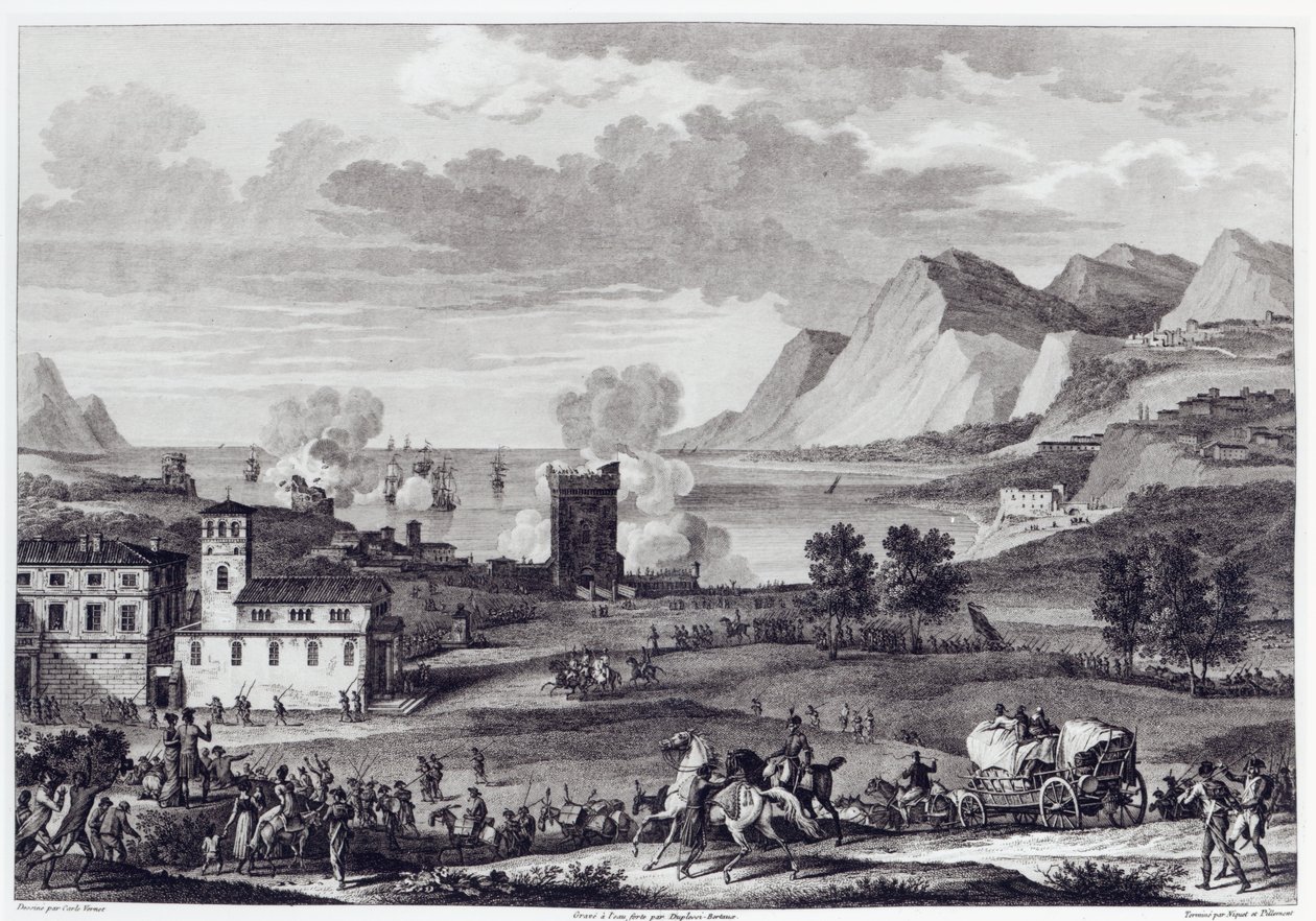 Befreiung Korsikas, 20. Oktober 1796, graviert von Jean Duplessi-Bertaux (1747-1819) von Antoine Charles Horace Vernet