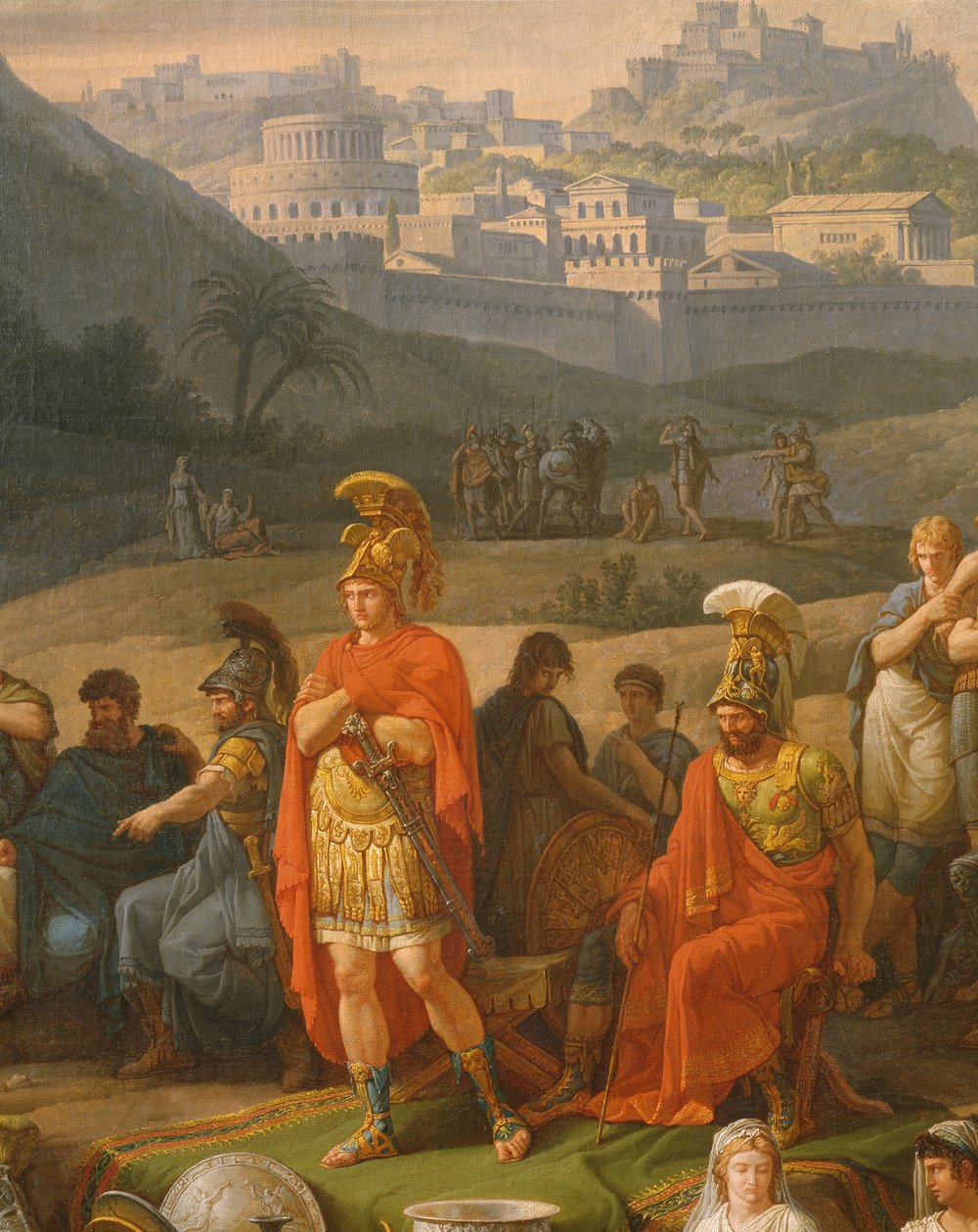 Begräbnisspiele zu Ehren von Patroklos, Detail der griechischen Helden, ca. 1790 von Antoine Charles Horace Vernet
