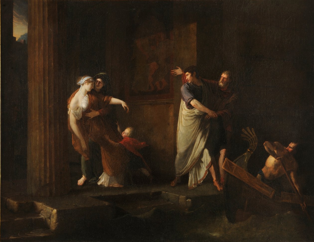 Der Abschied von Brutus und Portia, 1799 von Antoine Dubost