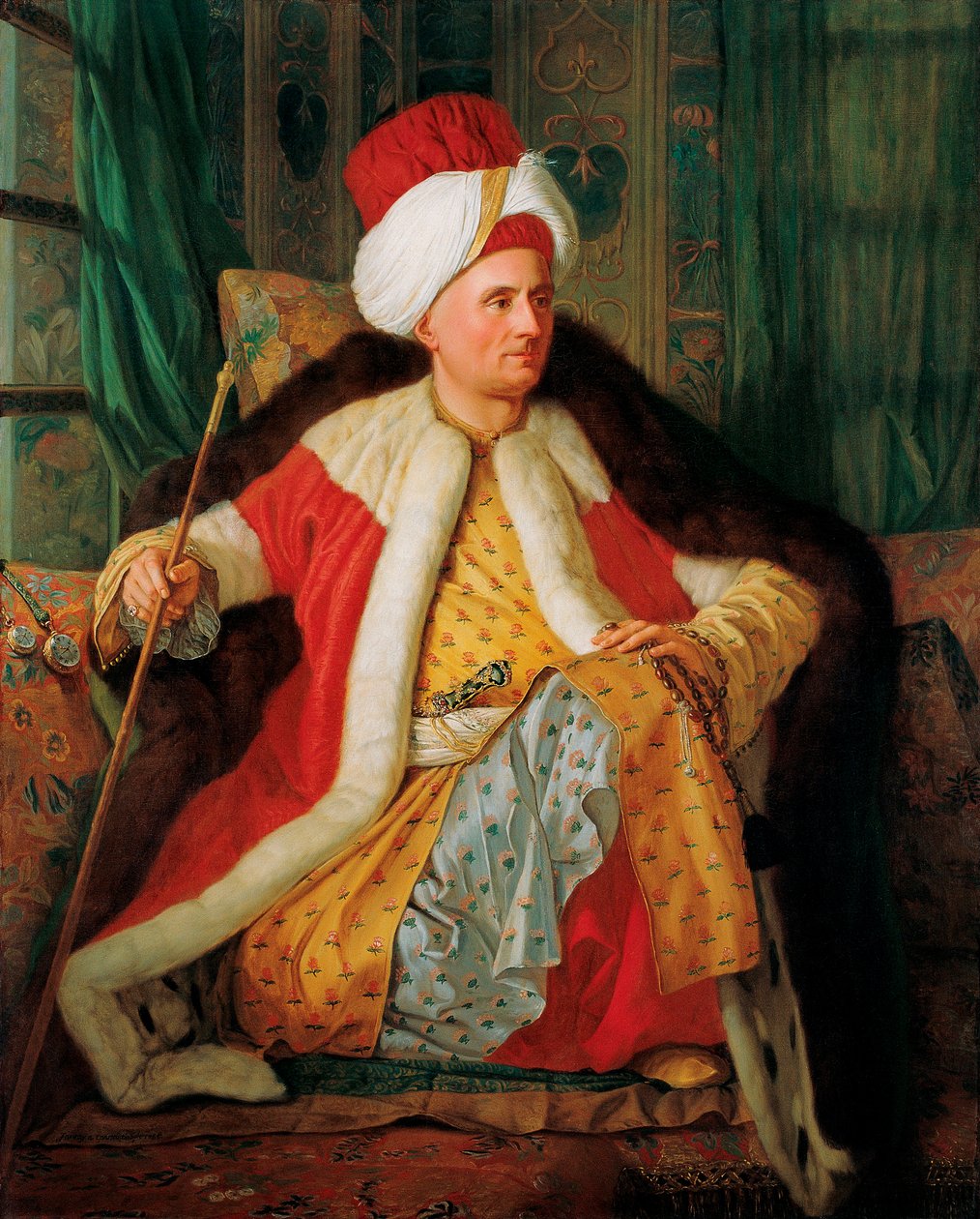 Porträt von Charles Gravier de Vergennes, Diplomat in türkischer Tracht von Antoine Favray