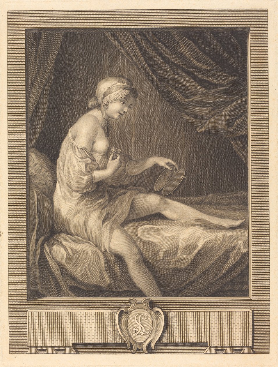 Der Vergleich der Rosenknospe von Antoine Francois Dennel after Gabriel Jacques de Saint Aubin