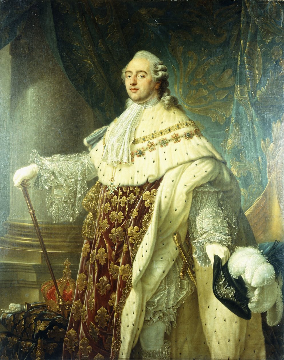 Porträt von Ludwig XV. in Staatsroben von Antoine François Callet