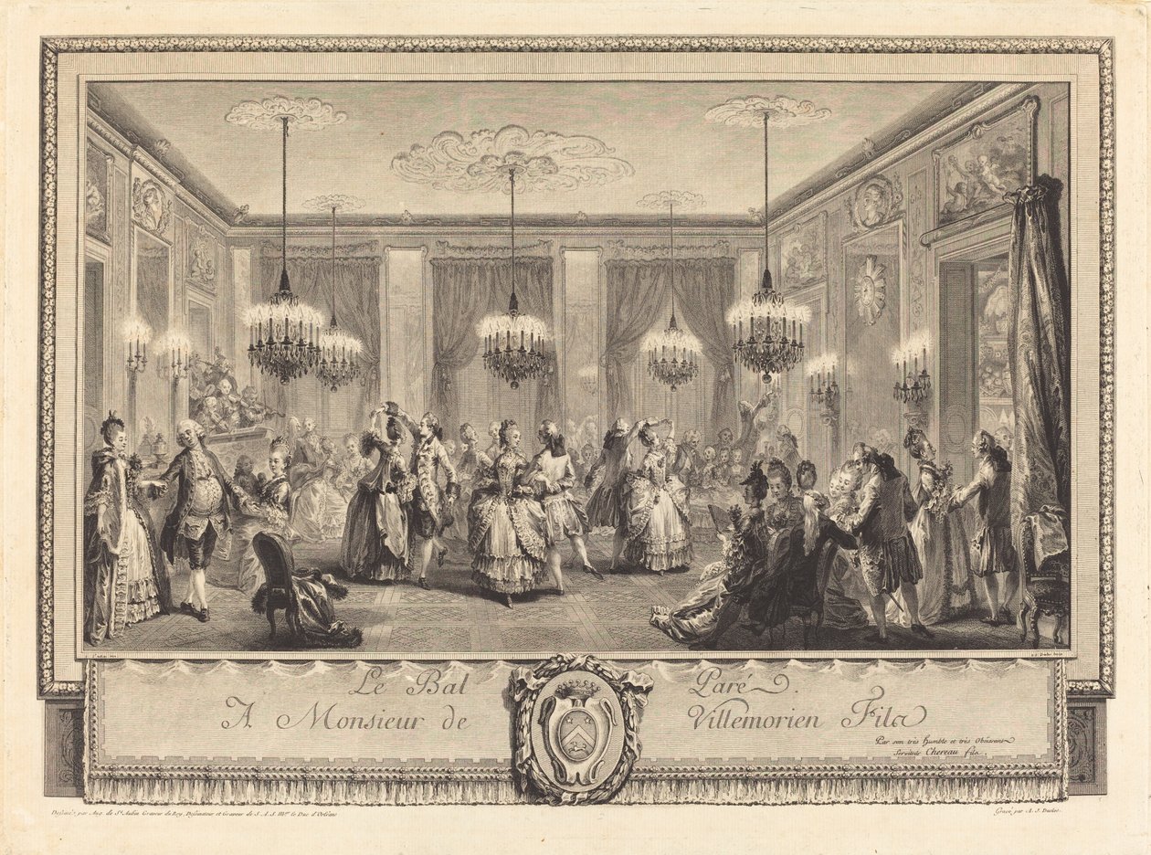 Der kostümierte Ball von Antoine Jean Duclos after Augustin de Saint Aubin