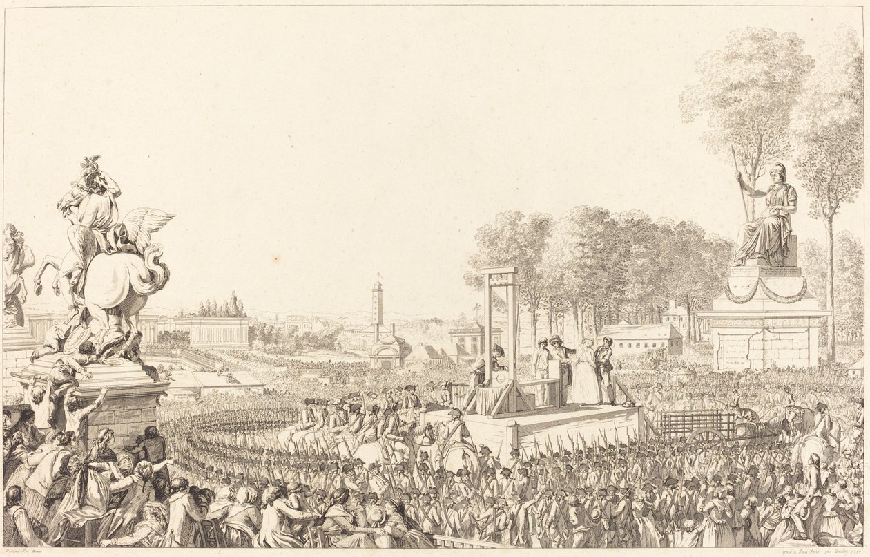 Tag des 16. Oktober 1793, der Tod von Marie-Antoinette von Antoine Jean Duclos after Charles Monnet