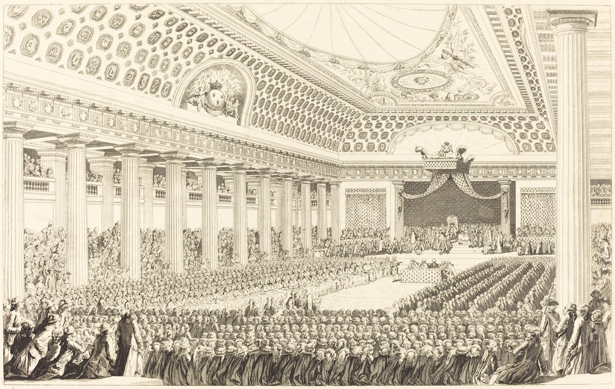 Eröffnung der Generalstände in Versailles, 5. März 1789 von Antoine Jean Duclos after Charles Monnet