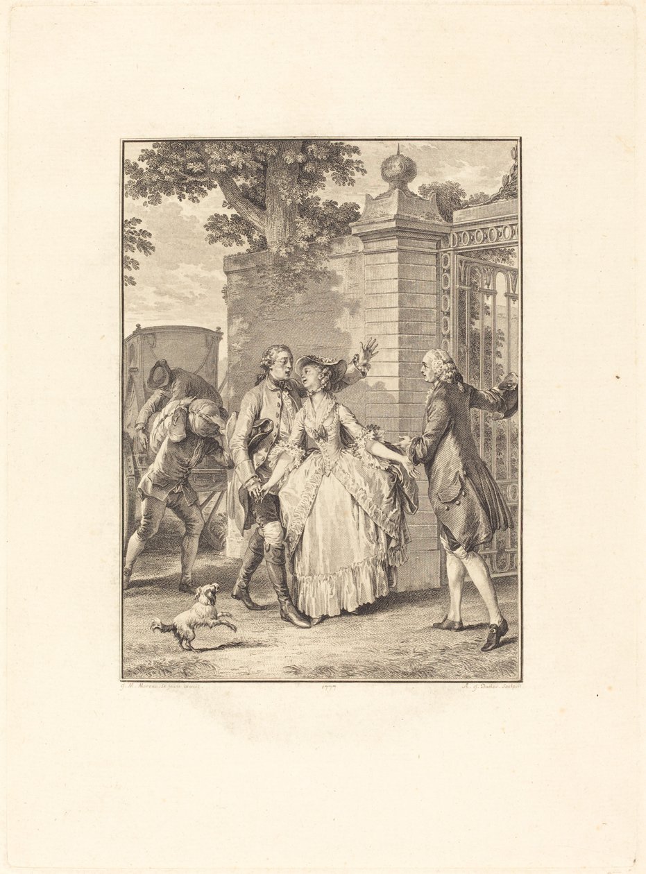 Das Vertrauen der schönen Seelen von Antoine Jean Duclos after Jean Michel Moreau