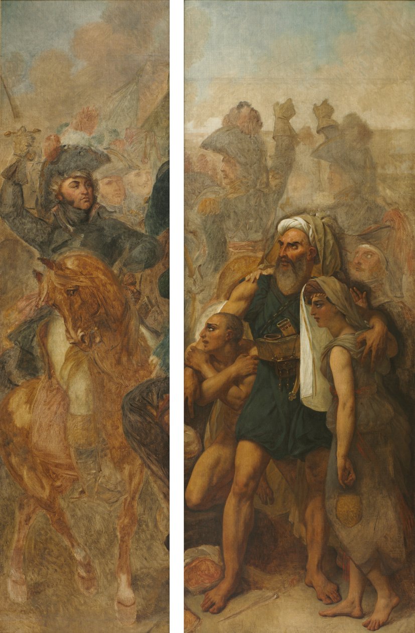 General Jean-Baptiste Kléber und ägyptische Familie (Skizzen für "Die Schlacht der Pyramiden") von Antoine Jean Gros