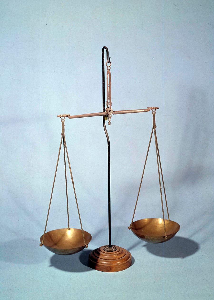 Messinstrument: Waage von Antoine Louis Lavoisier (1746-1794), französischer Chemiker von Antoine Laurent de Lavoisier