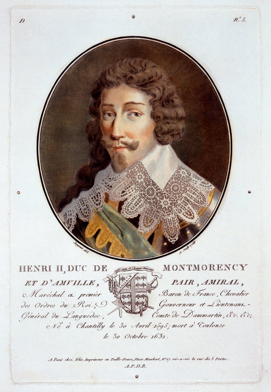 Henri II, Duc de Montmorency et d'Amville, aus Portraits des grands ...