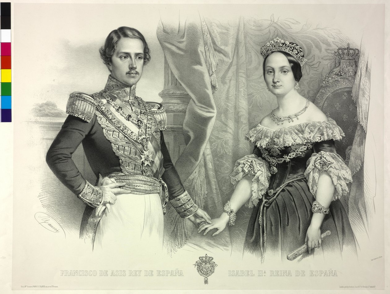 Königin von Spanien und ihr Ehemann Franz Isabella II von Antoine Maurin