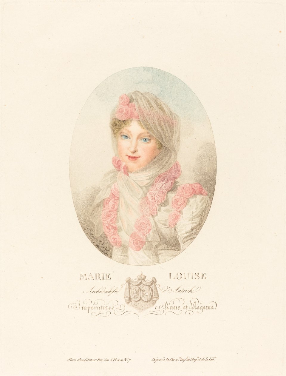 Marie-Louise, Kaiserin der Franzosen von Antoine Maxime Monsaldy after Jean Baptiste Isabey